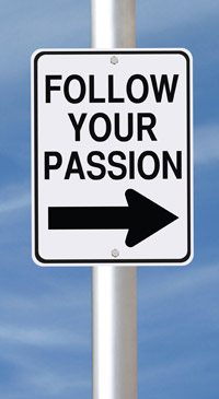 follow your passion sign post