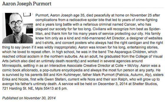 Aaron Purmort Obit