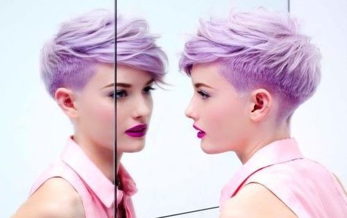 Purple Pixie Hair Cut Faze Teen