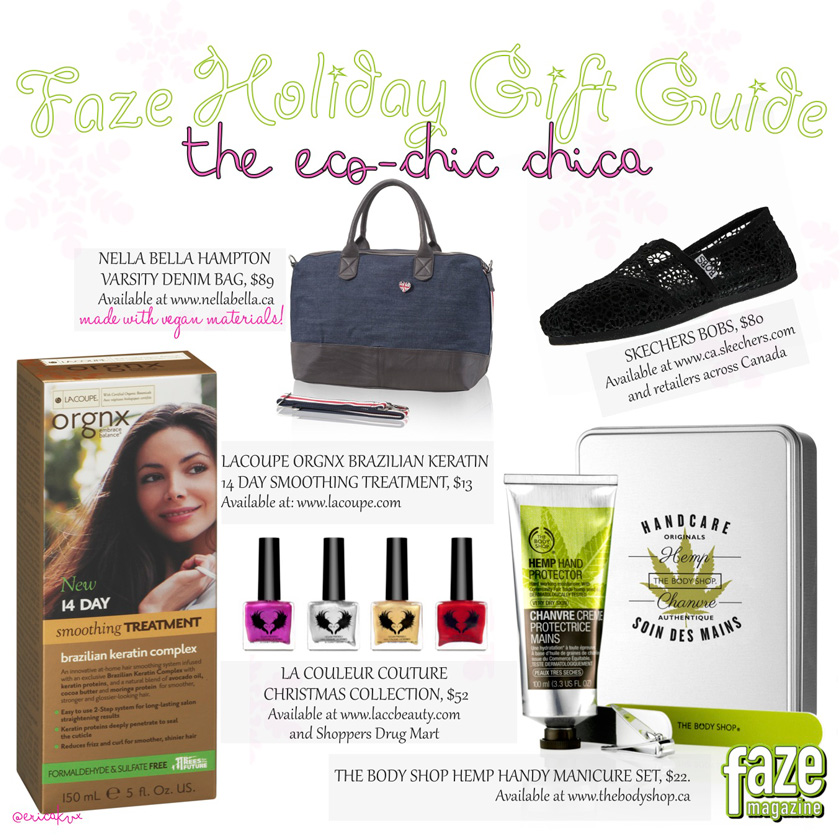 Holiday Gift Guide for The Eco Chic Chica Gifts