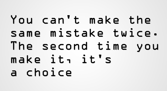 We Can’t Make The Same Mistake Twice