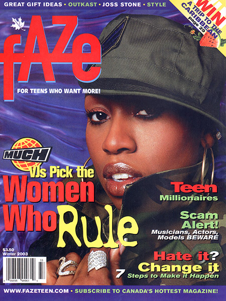 Missy Elliot on the cover of Faze Magazine