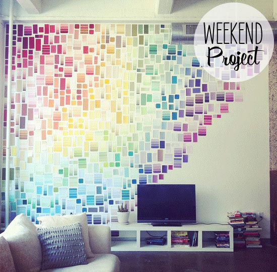 Paint Chip DIY Wall